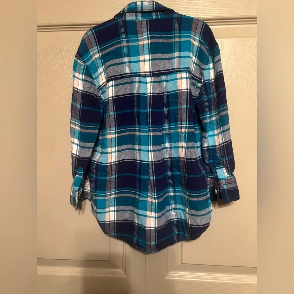 Old Navy Kids Plaid Shirt - Blue and Teal